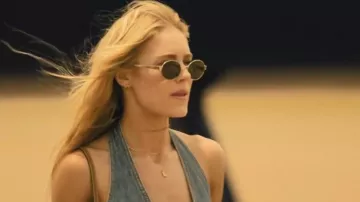 Saint Laurent SL 692 Oval Sunglasses worn by Ainsley Norris (Michelle Randolph) as seen in Landman (S02E07)