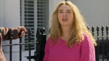 Gap Crochet Boatneck Crop Sweater worn by Baylen Dupree as seen in Baylen Out Loud (S02E12)