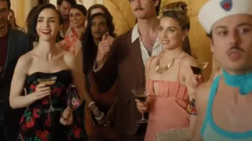 Asos Design Corset Bust Detail Bias Midi Dress worn by Camille de Lalisse (Camille Razat) as seen in Emily in Paris (S05E02)