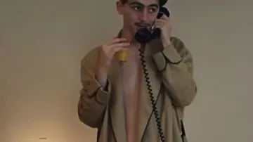 Marty Supreme 2025 Timothée Chalamet Beige Coat worn by Marty (Timothée Chalamet) in Marty Supreme