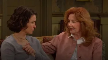 Kobi Halperin Lyles Boxy Faux Leather Jacket worn by Suzanne Rogers as seen in Days of our Lives on December 1, 2025