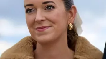 Baked with Love Holiday 2025 Shearling Crop Jacket as seen in Baked With Love: Holiday (S01E02)