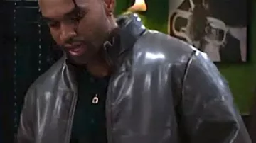 Beyond The Gates David Lami Friebe Brown Leather Puffer Jacket as seen in Beyond the Gates