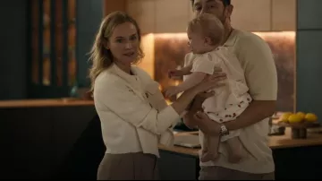 Sezane Betty Cardigan worn by Jess (Diane Kruger) as seen in Little Disasters (S01E06)