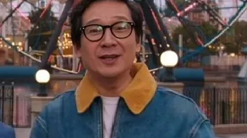 Disney Parks Magical Christmas Day Parade 2025 Ke Huy Quan Denim Jacket as seen in Disney Parks Magical Christmas Day Parade