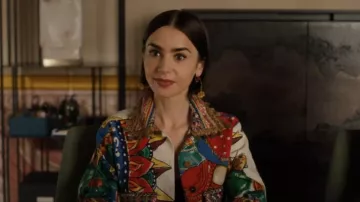 Ridhi Asrani Karnika Hoops worn by Emily Cooper (Lily Collins) as seen in Emily in Paris (S05E03)