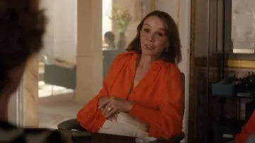 CoRo Jewels Pantheon Earrings worn by Sylvie Grateau (Philippine Leroy-Beaulieu) as seen in Emily in Paris (S05E03)