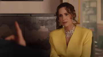 Philippe Ferrandis Cosmo Queen Crystal Five Circle Statement Necklace worn by Princess Jane (Minnie Driver) as seen in Emily in Paris (S05E03)