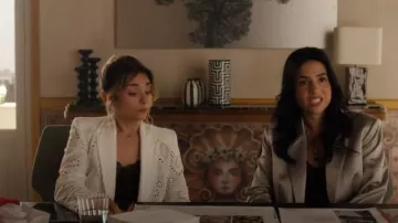 Zara Eyelet Embroidered Blazer worn by Camille de Lalisse (Camille Razat) as seen in Emily in Paris (S05E03)
