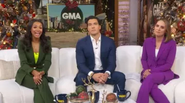 Alice + Olivia Andrew Pant worn by Malika Andrews as seen in Good Morning America on December 29, 2025