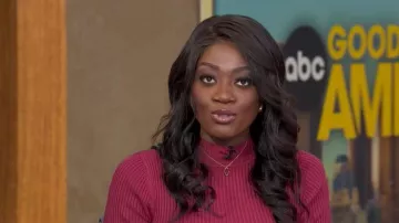 Shoshanna Tara Dress worn by Faith Abubey as seen in Good Morning America on December 30, 2025