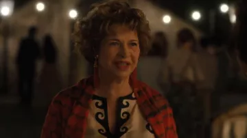 Sylvia Toledano Gio Earrings in Cornaline worn by Antonia Muratori (Anna Galiena) as seen in Emily in Paris (S05E04)