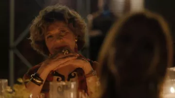 Aurélie Bidermann Black Nazca Cuff worn by Antonia Muratori (Anna Galiena) as seen in Emily in Paris (S05E04)