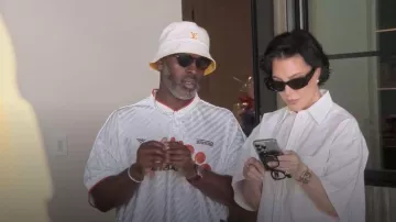 Louis Vuitton Colormania Bucket Hat worn by Corey Gamble as seen in The Kardashians (S07E10)