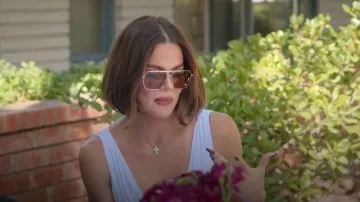Bottega Veneta Square Sunglasses BV1012S 003 worn by Khloé Kardashian as seen in The Kardashians(S07E10)