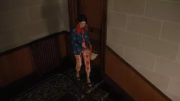 Prada Black and Orange Striped Fabric Wedge Sandal worn by Emily Cooper (Lily Collins) as seen in Emily in Paris (S05E05)