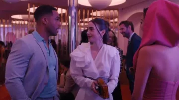 Jude Benhalim Gemino Earrings worn by Emily Cooper (Lily Collins) as seen in Emily in Paris (S05E05)