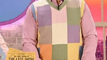 The Late Show with Stephen Colbert Paul Rudd Colorblock Sweater