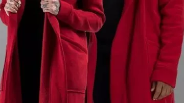 Valentines Day Couples Red Long Coat