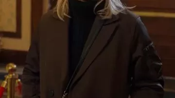 My Secret Santa 2025 Alexandra Breckenridge Brown Coat worn by Taylor (Alexandra Breckenridge) in My Secret Santa