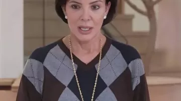 The Kardashians S7 Kris Jenner Argyle Sweater