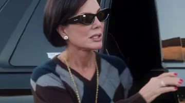 The Kardashians S07 Kris Jenner Argyle Sweater used by Self (Kris Jenner) as seen in The Kardashians