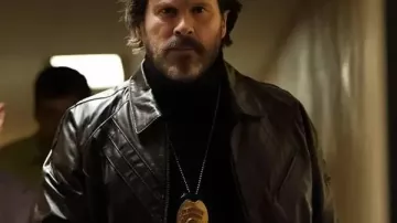 Cary Elwes Dead Man’s Wire 2026 Leather Jacket