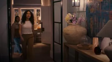 Me+em Brown Convertible Straight-Leg Trousers worn by Ingrid Greene (Minnie Driver) as seen in Run Away (S01E01)