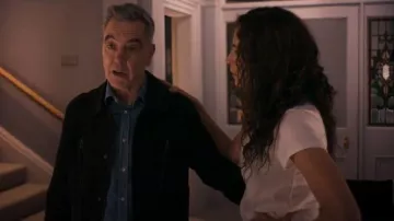 Rag & Bone Round Neck Cotton-jersey T-shirt worn by Ingrid Greene (Minnie Driver) as seen in Run Away (S01E01)