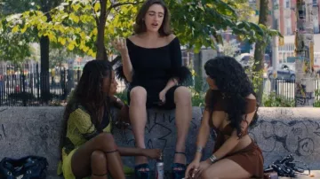 Miu Miu Floral Brocade Wedge Heels worn by Maia (Rachel Sennott) as seen in I Love LA (S01E08)