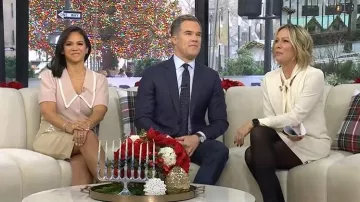 Nili Lotan Bonne Sequin Skirt worn by Laura Jarrett as seen in Today on December 31, 2025