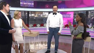 Miaou Aphex Corset worn by Rajni Jacques as seen in Today with Jenna & Friends on December 31, 2025