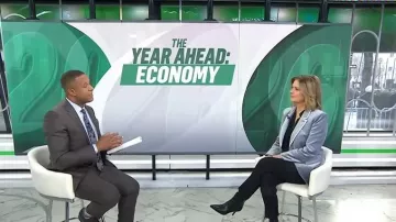 J. Crew Madelyn Blazer worn by Christine Romans as seen in Today on January 1, 2026