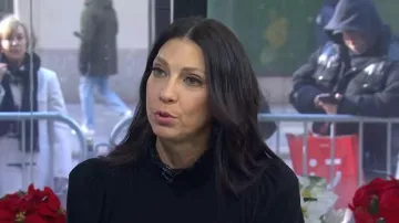 Alice + Olivia Chase Puff-Sleeve Ruffle-Neck Sweater worn by Natalie Azar as seen in Today on January 1, 2026