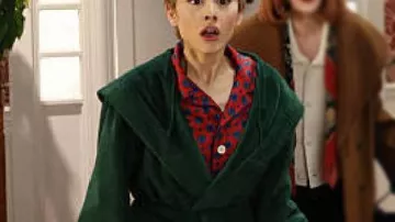 Saturday Night Live S51 Ariana Grande Green Belted Robe worn by Ariana Grande in Saturday Night Live