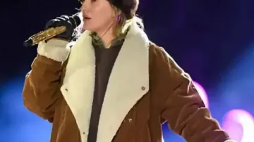 Lainey Wilson New Year’s Eve Live Brown Coat