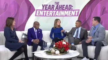 Hill House Home The Lana Dress worn by Chloe Melas as seen in Today on January 1, 2026