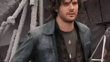 Return To Silent Hill 2026 Jeremy Irvine Black Leather Jacket