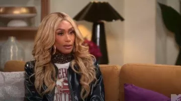 Moschino Leather Jacket worn by Tami Roman as seen in Caught in the Act: Unfaithful (S04E06)