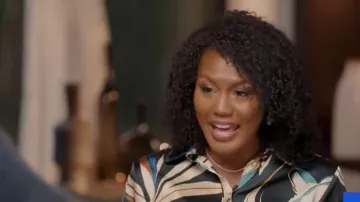 Zara Flowy Printed Shirt worn by Janai Norman as seen in Good Morning America on  January 1, 2026