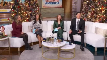 Alice + Olivia Nessi Trouser worn by Mary Bruce as seen in Good Morning America on January 1, 2026