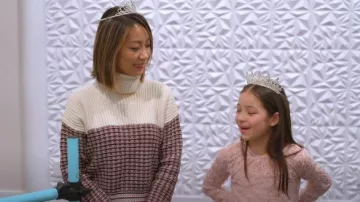 Fendi Cream & Multicolour Wool Knit Sweater worn by Tingting von Grolman as seen in Dance Moms: A New Era (S02E02)