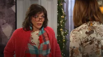 Pilcro Breezy Plaid Buttondown worn by Stacy Haiduk as seen in Days of our Lives on December 15, 2025