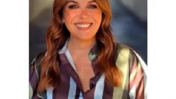 A Nossa Tarde Tânia Ribas de Oliveira Multicolored Striped Shirt in A Nossa Tarde - Genérico (RTP1) | INTROSTV
