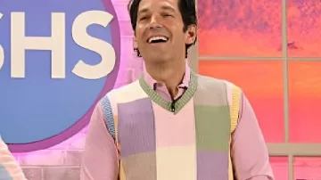 Stephen Colbert Late Show Paul Rudd Colorblock Sweater in The Late Show with Stephen Colbert