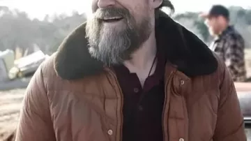 Stranger Things S5 David Harbour Brown Puffer Jacket worn by Jim Hopper (David Harbour) in Stranger Things (S05)