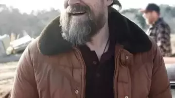 Stranger Things S5 David Harbour Brown Puffer Jacket worn by Jim Hopper (David Harbour) in Stranger Things (S05)