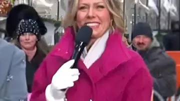 The Today Show Dylan Dreyer Pink Double Breasted Coat as seen in Today