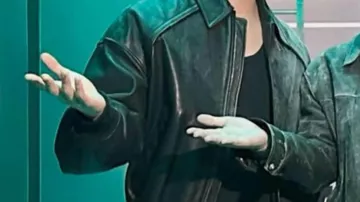 Lee Chae-Min Cashero S01 Black Leather Jacket of Jo Nathan (Lee Chae-min) in Cashero (S01E03)