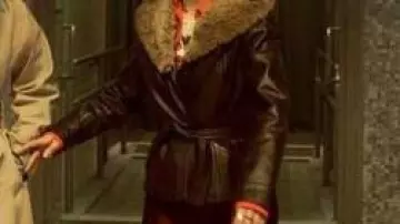 Twila Ponies 2026 Haley Lu Black Leather Jacket of Twila (Haley Lu Richardson) in PONIES (S01E01)